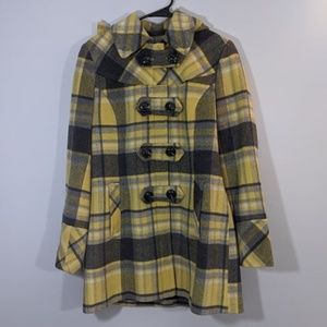 Adorable Wool Jacket - Yellow Plaid - Via - M